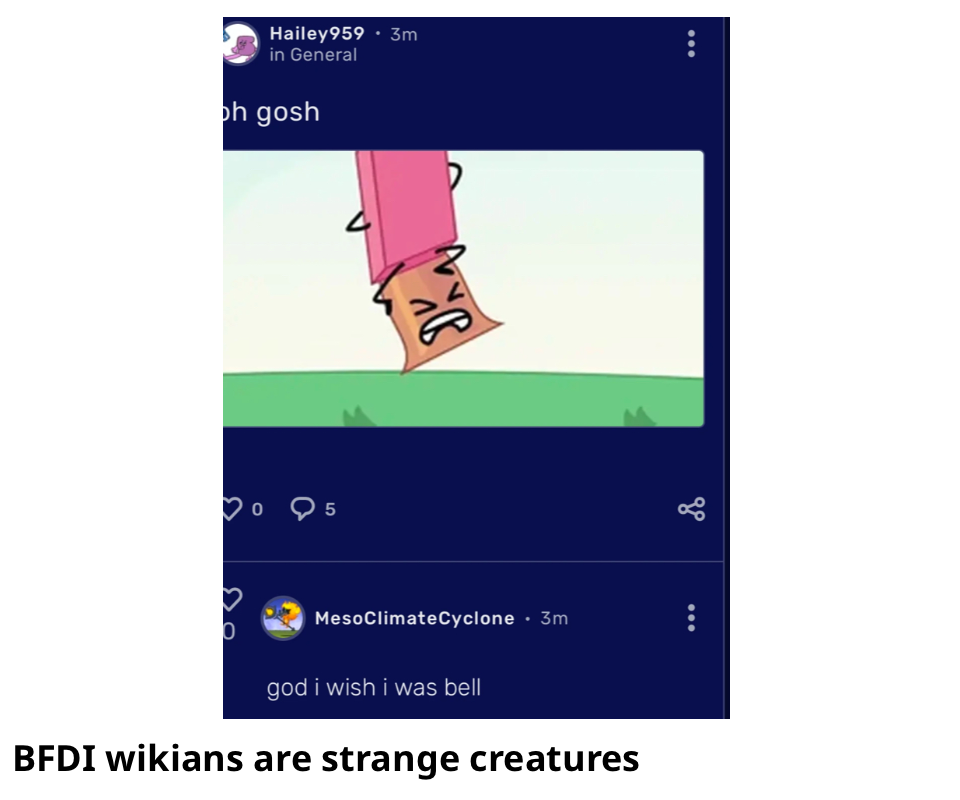 BFDI wikians are strange creatures 